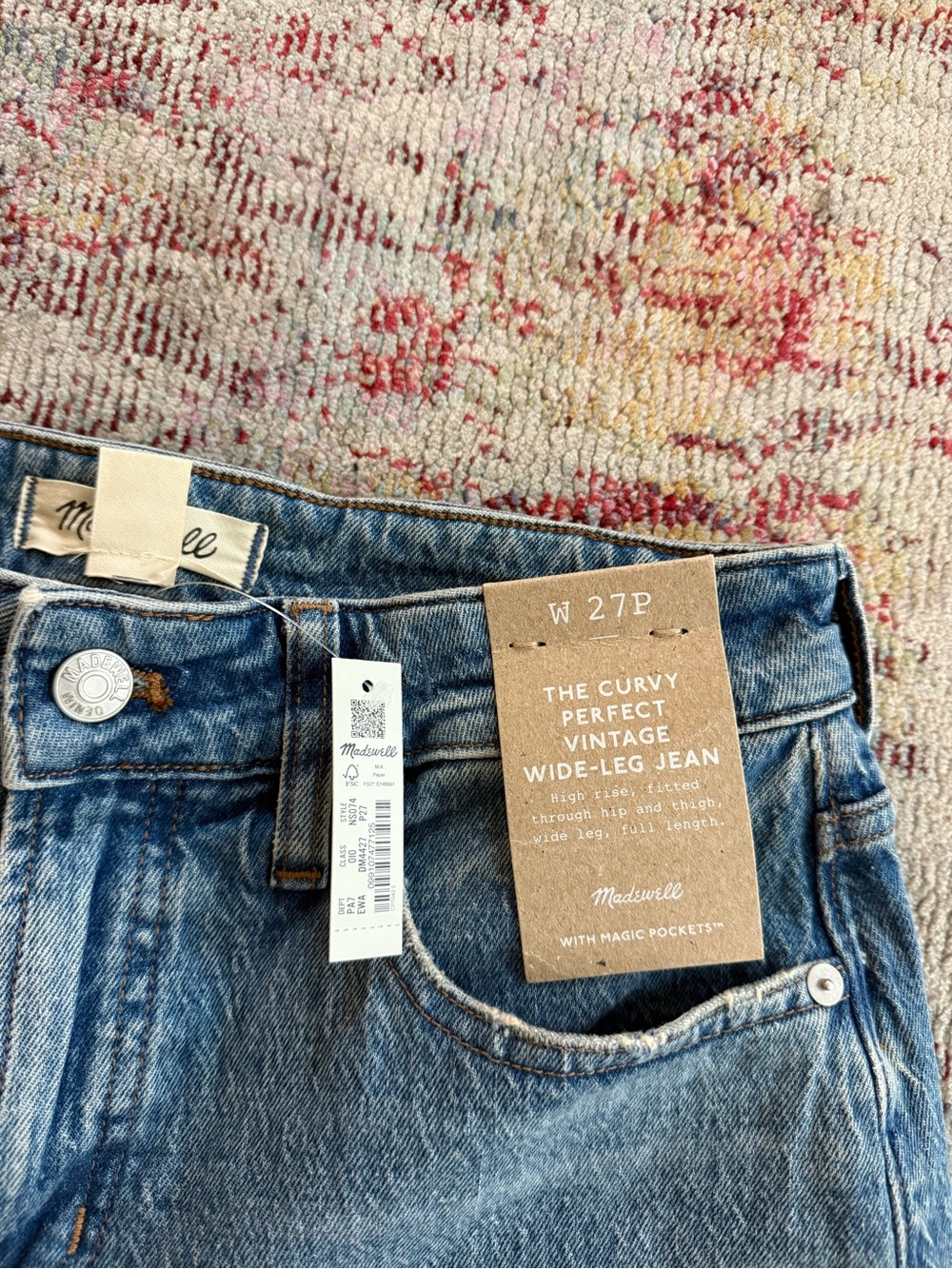 Madewell Light Blue Curvy Vintage Wide-Leg Jeans - Picture 2 of 7